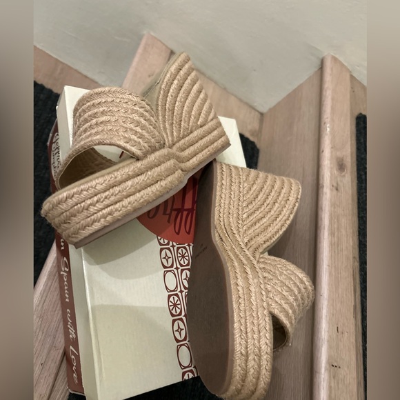 Jeffrey Campbell Sunlit Wedge Mule Espadrille Sandal in Natural - Size 41 - Picture 7 of 8